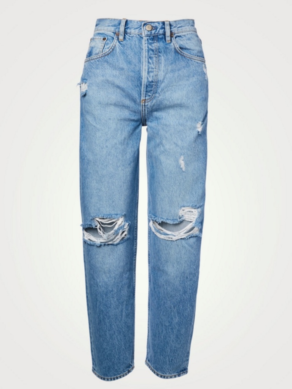 Boyish Light Blue Distressed Boyfriend Jeans